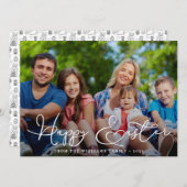 Moderne, Happy Pasen foto Feestdagenkaart (Voorkant / Achterkant)