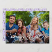 Moderne, Happy Pasen foto Feestdagenkaart (Voorkant / Achterkant)