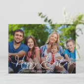 Moderne, Happy Pasen foto Feestdagenkaart (Staand voorkant)