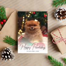 Moderne Happy Pawholidays Hond Huisdier Foto