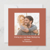 Moderne Happy Thanksgiving Brush Script Foto Kaart (Achterkant)