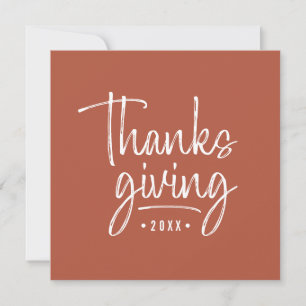 Moderne Happy Thanksgiving Brush Script Foto Kaart