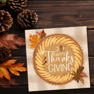 Moderne Happy Thanksgiving-dineruitnodiging Kaart