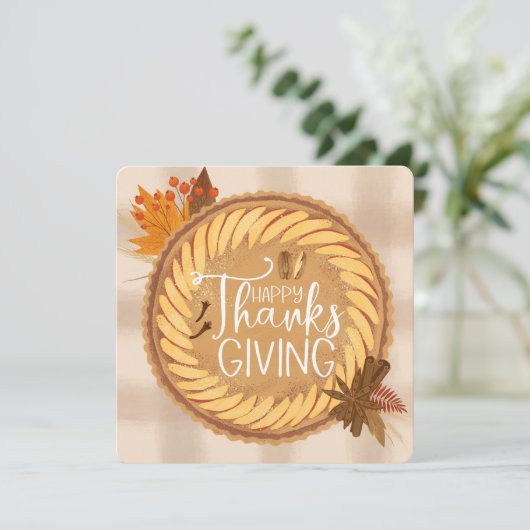 Moderne Happy Thanksgiving-dineruitnodiging Kaart (Staand voorkant)