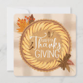 Moderne Happy Thanksgiving-dineruitnodiging Kaart (Voorkant)