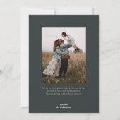 Moderne Happy Thanksgiving met Bloemen Feestdagenkaart (Achterkant)