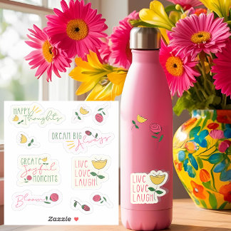 Moderne Happy Thoughts op maat gesneden vinyl Stic Sticker