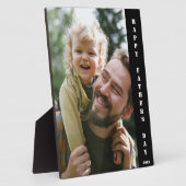 Moderne Happy Vaderdag Custom-fototekst schattig Fotoplaat (Zijkant)
