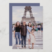 Moderne Happy Vaderdag-fotokaart Aankondiging (Voorkant / Achterkant)