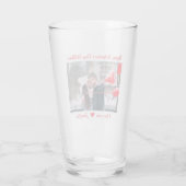 Moderne Happy Valentijnsdag Aangepaste foto naam Glas (Achterkant)
