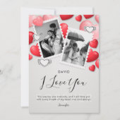 Moderne Happy Valentines Dag Foto Vakantie Kaart (Voorkant)