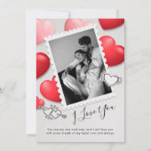 Moderne Happy Valentines Dag Foto Vakantie Kaart (Voorkant)