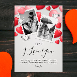 Moderne Happy Valentines Dag Foto Vakantie Kaart