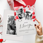 Moderne Happy Valentines Dag Foto Vakantie Kaart