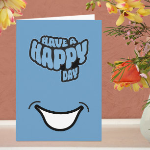 Moderne Happy (Verjaardag) Dag Tekst Gevouwen Wens Kaart