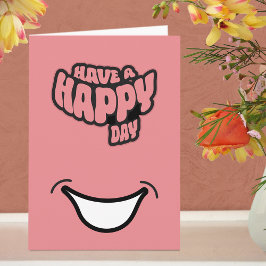 Moderne Happy (Verjaardag) Dag Tekst Vouwbare Wens Kaart