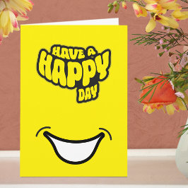 Moderne Happy (Verjaardag) Dag Tekst Vouwbare Wens Kaart