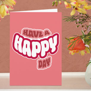 Moderne Happy (Verjaardag)Day Tekst Vouwbare Wensk Kaart