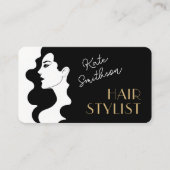 Moderne hare-lijst aangepaste QR-code en sociale m Visitekaartje (Voorkant)