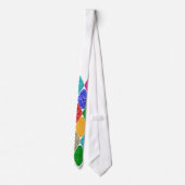 Moderne Harlekijn Patroon Glitterende Mardi Gras Stropdas (Achterkant)
