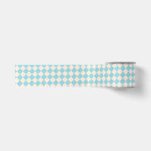 Moderne Harlequin Diamantblauw Satijnen Lint (Voorkant)