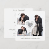 Moderne Hart 3 Foto's Trouwserie Romantische Sessi Save The Date (Voorkant / Achterkant)