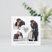 Moderne Hart 3 Foto's Trouwserie Romantische Sessi Save The Date (Staand voorkant)