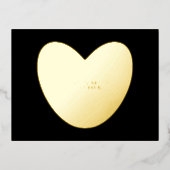 Moderne hart aangepaste tekst foto Valentijnsdag Folie Feestdagen Briefkaart (Voorkant)