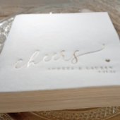 Moderne Hart Bruiloft Cheers Folie Servetten