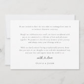 Moderne Hart Calligrafie We Elopeden Foto Aankondiging (Achterkant)