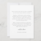 Moderne Hart Calligrafie Wij Elopende Foto Huwelij Aankondiging (Achterkant)