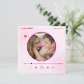 Moderne Hart Eeuwige Liefde Foto Valentijnsdag Feestdagenkaart (Staand voorkant)
