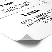 Moderne Hart Foto 1e Verjaardag Mijlpaal teken Poster (Hoek)