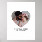 Moderne Hart Foto Trouwhandtekening Guestbook Poster (Voorkant)