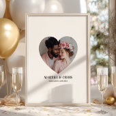 Moderne Hart Foto Trouwhandtekening Guestbook Poster