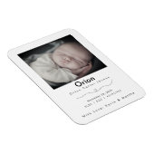Moderne Hart Glyph Pasgeboren Fotoaankondiging Magneet (Rechterzijde)