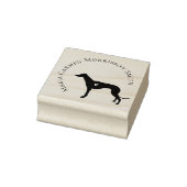 Moderne Hart Hond Aangepaste Naam Bibliotheek Boek Rubberstempel (Stempel)