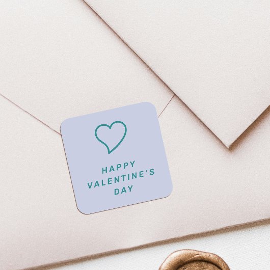 Moderne Hart-Icoon Sticker voor Valentijnsdag - Bl