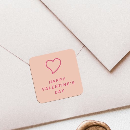 Moderne Hart-Icoon Sticker voor Valentijnsdag - Pe