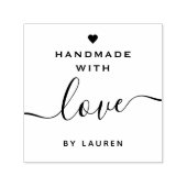 Moderne Hart Kalligrafie Handgemaakt met Liefde Do Zelfinktende Stempel (Design)