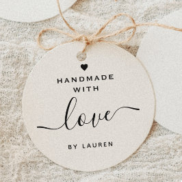 Moderne Hart Kalligrafie Handgemaakt met Liefde Do Zelfinktende Stempel