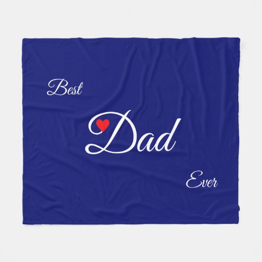 Moderne Hart Papa op Koninklijk Blauw Fleece Deken (Voorkant (Horizontaal))