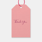 MODERNE HART ROZE VALENTIJN DAG  CADEAULABEL (Achterkant)