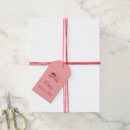 MODERNE HART ROZE VALENTIJN DAG  CADEAULABEL