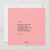 MODERNE HART ROZE VALENTIJN DAG  FEESTDAGENKAART (Achterkant)