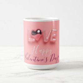 MODERNE HART ROZE VALENTIJN DAG  KOFFIEMOK