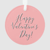 MODERNE HART ROZE VALENTIJN DAG  ORNAMENT (achterkant)