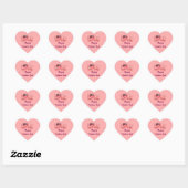 MODERNE HART ROZE VALENTIJN DAG STICKER (Vel)