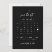 Moderne Hart Save The Date Agenda Foto Kaart (Voorkant)