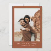 Moderne Hart Save The Date Agenda Foto Kaart (Achterkant)